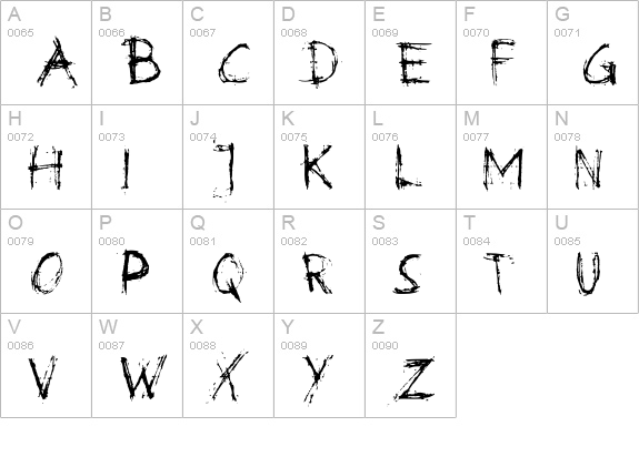 Stock uppercase A-Z preview