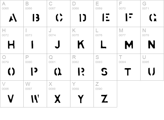 Stockstill Solid uppercase A-Z preview