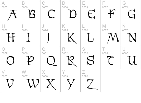 Stoertebeker uppercase A-Z preview