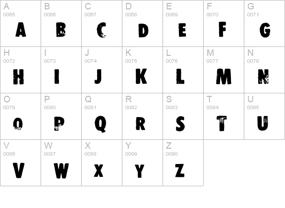 STOMPER-REGULAR uppercase A-Z preview