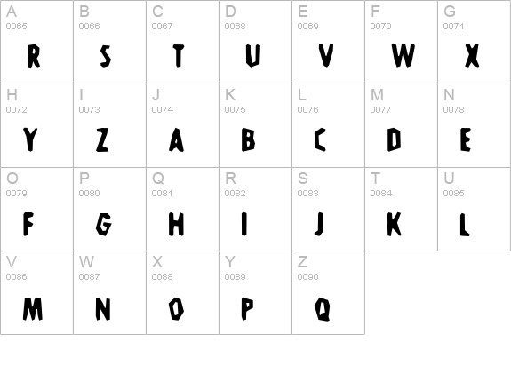 Stone-Age uppercase A-Z preview