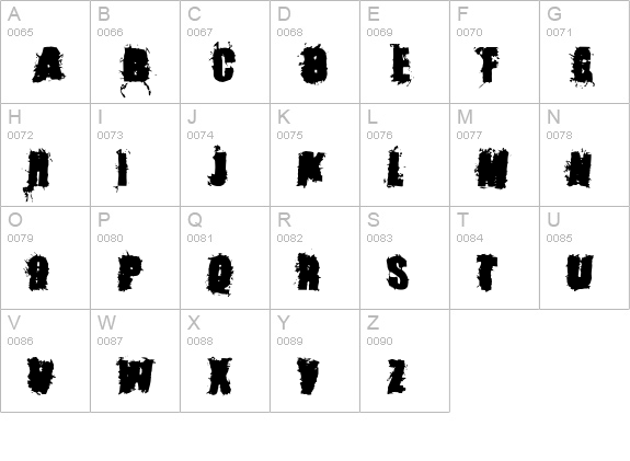 Stone Cold uppercase A-Z preview