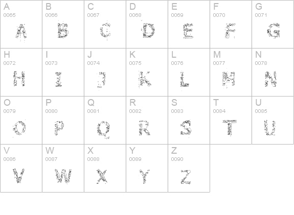 Stone Edge uppercase A-Z preview