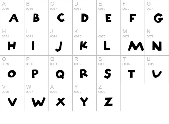 Stone Hinge uppercase A-Z preview
