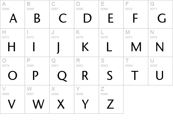 Stone Regular uppercase A-Z preview