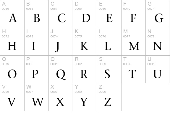 Stone Serif Medium uppercase A-Z preview