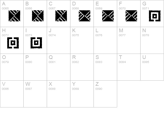 Stoned-BorderTwo uppercase A-Z preview