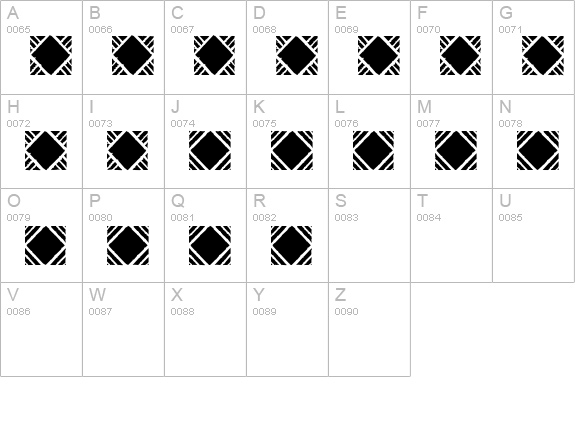 Stoned-MosaicTwo uppercase A-Z preview