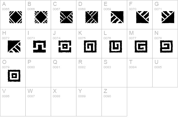 Stoned-OrnamentsTwo uppercase A-Z preview