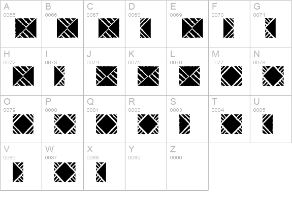 Stoned-RuleFour uppercase A-Z preview