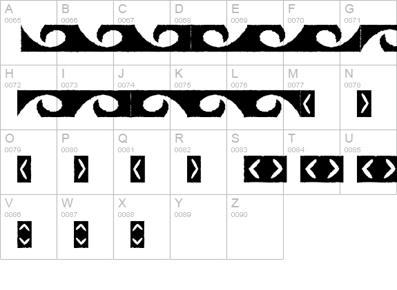 Stoned-RuleOne uppercase A-Z preview