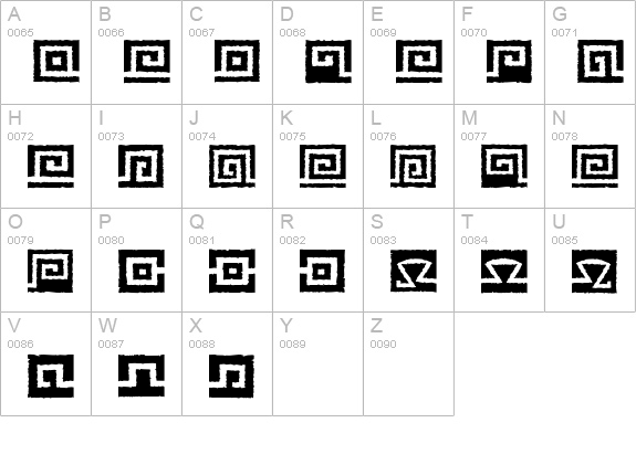 Stoned-RuleTwo uppercase A-Z preview