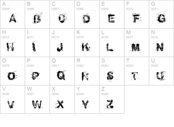 stoned wash uppercase A-Z preview