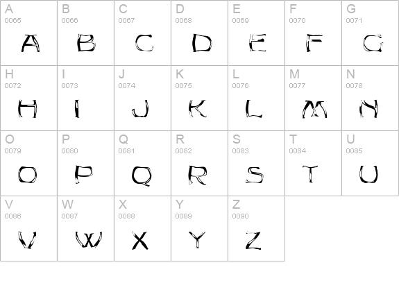 Stonehenge uppercase A-Z preview