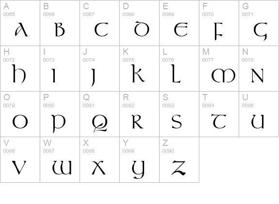 Stonehenge Regular uppercase A-Z preview