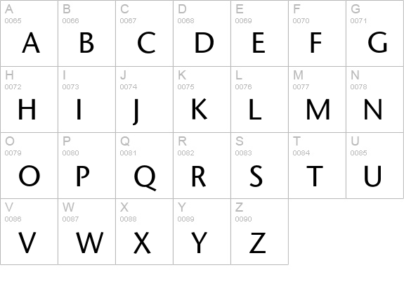 StoneSansMedium uppercase A-Z preview