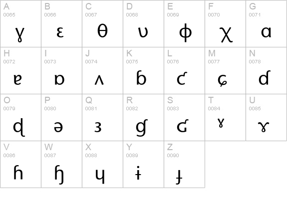 StoneSansPhonEF-Med uppercase A-Z preview