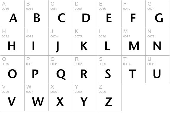 StoneSansSemiBold uppercase A-Z preview