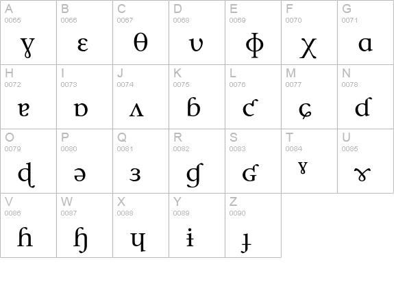 StoneSerifPhonEF-Med uppercase A-Z preview