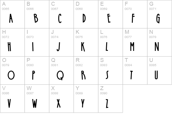 StoneSoupNF uppercase A-Z preview