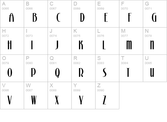StonyIslandNF uppercase A-Z preview