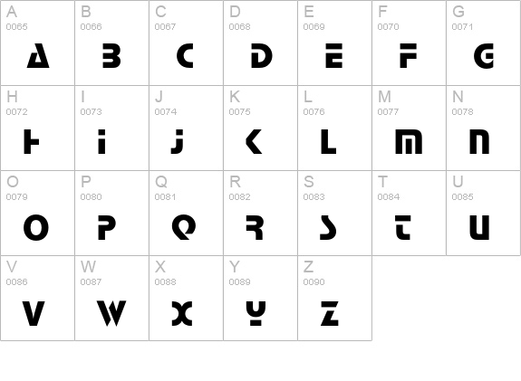 StopEF uppercase A-Z preview