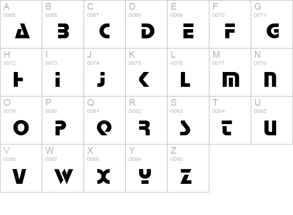StopRegular uppercase A-Z preview