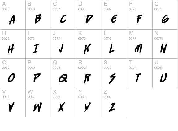 StraightJacket BB Bold uppercase A-Z preview