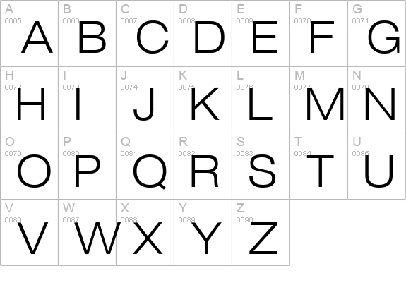 Strait uppercase A-Z preview