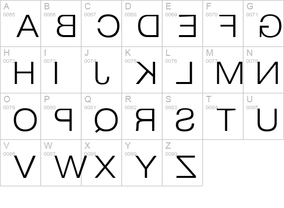 Strait Kcab uppercase A-Z preview
