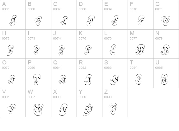 Strassburg Fraktur uppercase A-Z preview