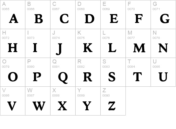 Stratford-DemiBold uppercase A-Z preview