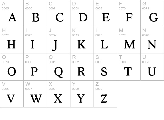 Stratford-Regular uppercase A-Z preview
