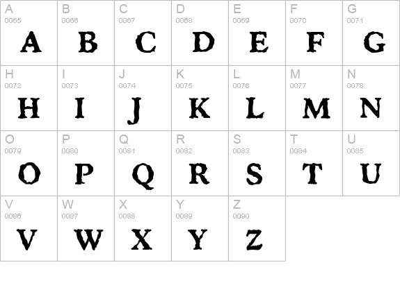 StratfordRandom-Bold uppercase A-Z preview