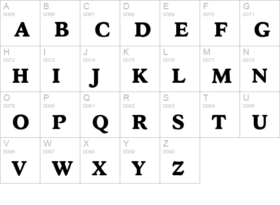 StratfordSerial-Xbold-Regular uppercase A-Z preview