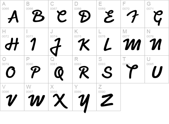 Strato uppercase A-Z preview