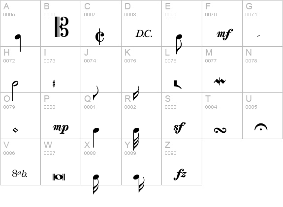 Strauf uppercase A-Z preview