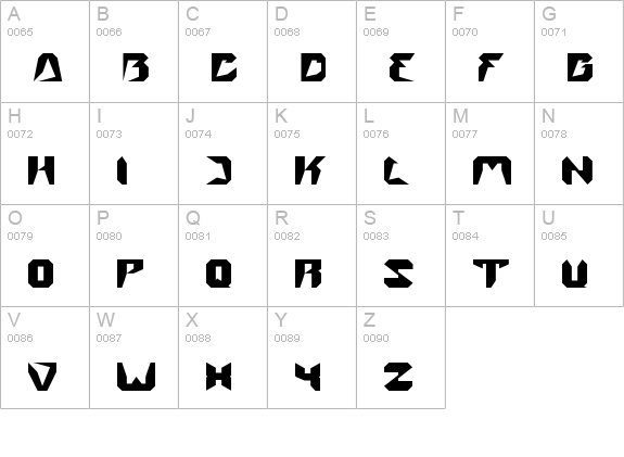 street uppercase A-Z preview