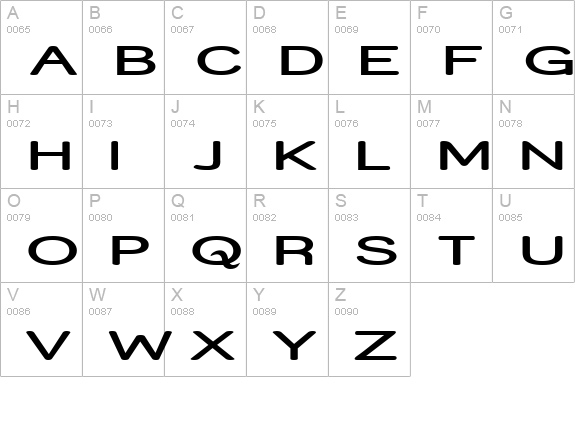 Street - Expanded Semi uppercase A-Z preview