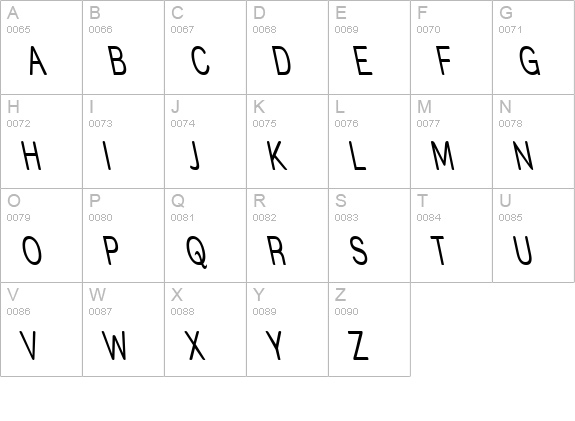 Street - Thin Reverse Italic uppercase A-Z preview