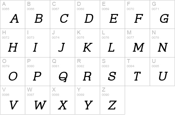 Street Corner Slab Oblique uppercase A-Z preview
