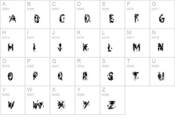 Street Ink uppercase A-Z preview