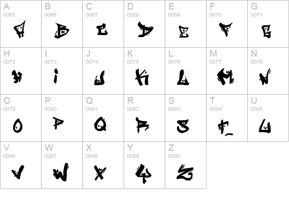 Street Writer (noah) uppercase A-Z preview