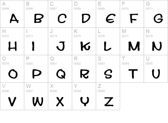 Streetwise buddy uppercase A-Z preview