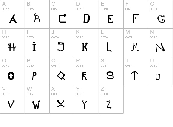 StrelochnikC uppercase A-Z preview
