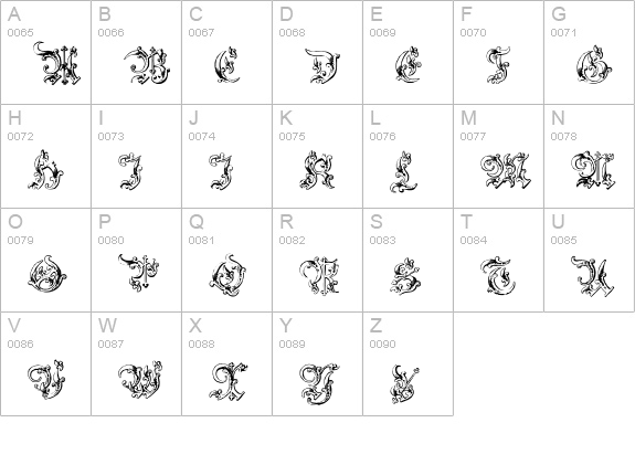 Strelsau uppercase A-Z preview
