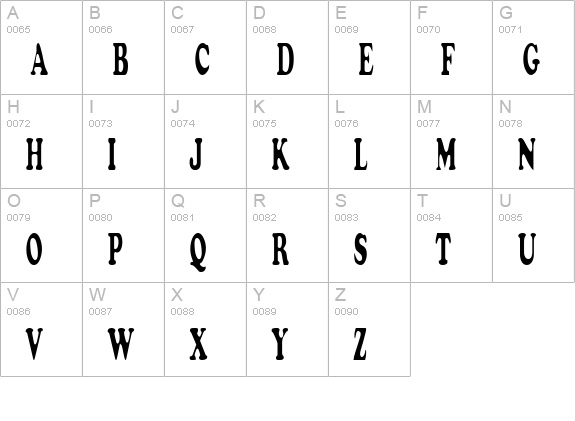Stretch Plain uppercase A-Z preview