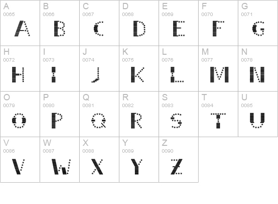 STRIPES & STARS Normal uppercase A-Z preview