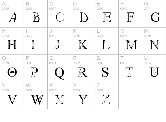 StripLetter1 uppercase A-Z preview