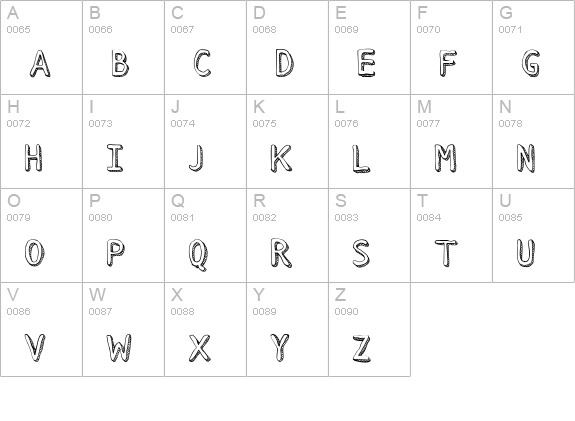 Stroke Dimension uppercase A-Z preview